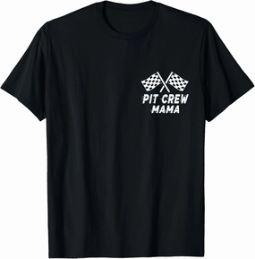 Mama Pit Crew Birthday Party Costume For Race Car Parties T-Shirt