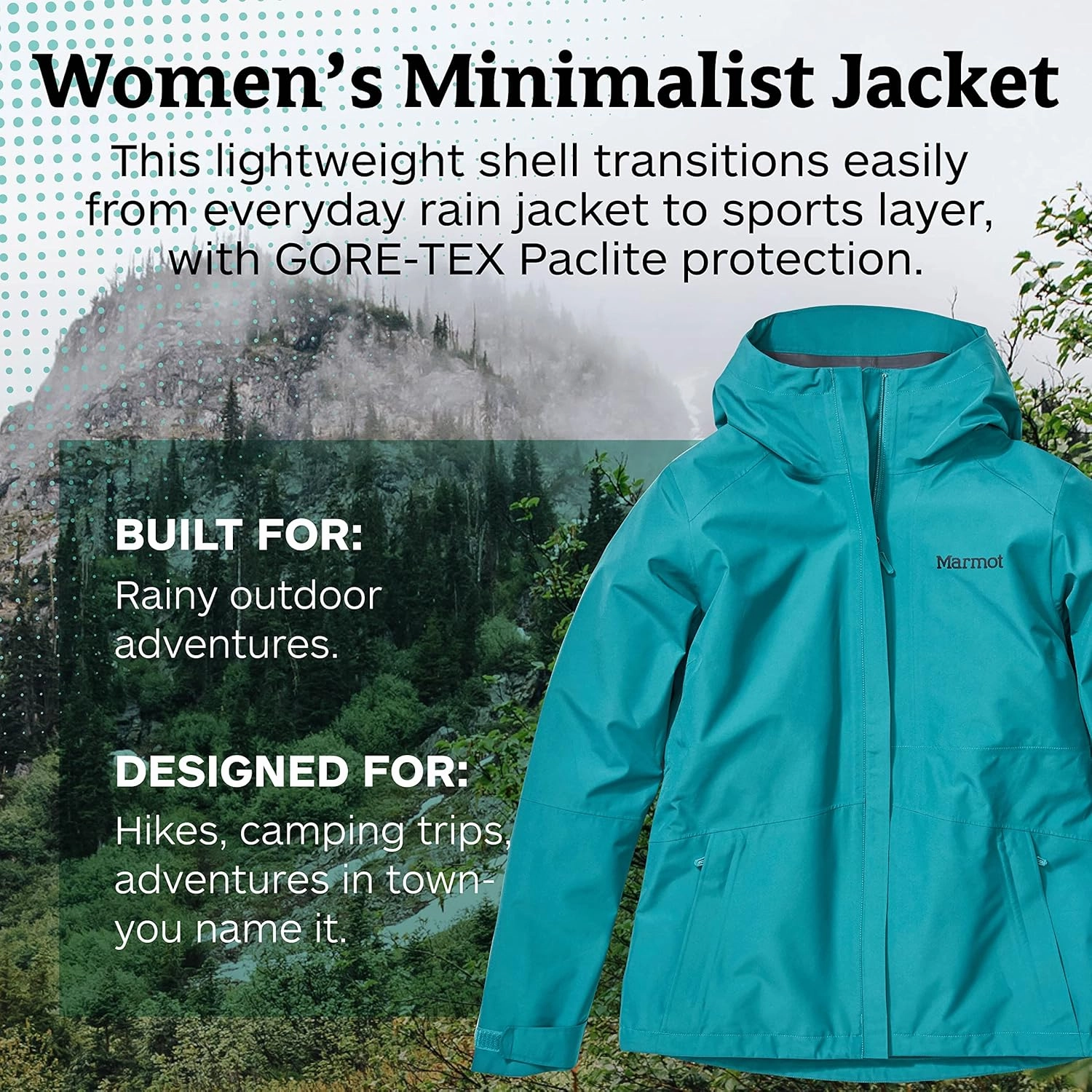 Marmot Women's Minimalist Gortex Waterproof Rain Jacket