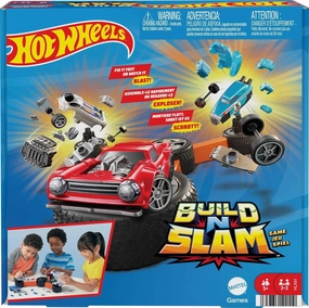 Mattel Games Hot Wheels 5-in-1 Kids Games Set Decorated with Car Graphics for Family & Game Nights, Parties & Travel