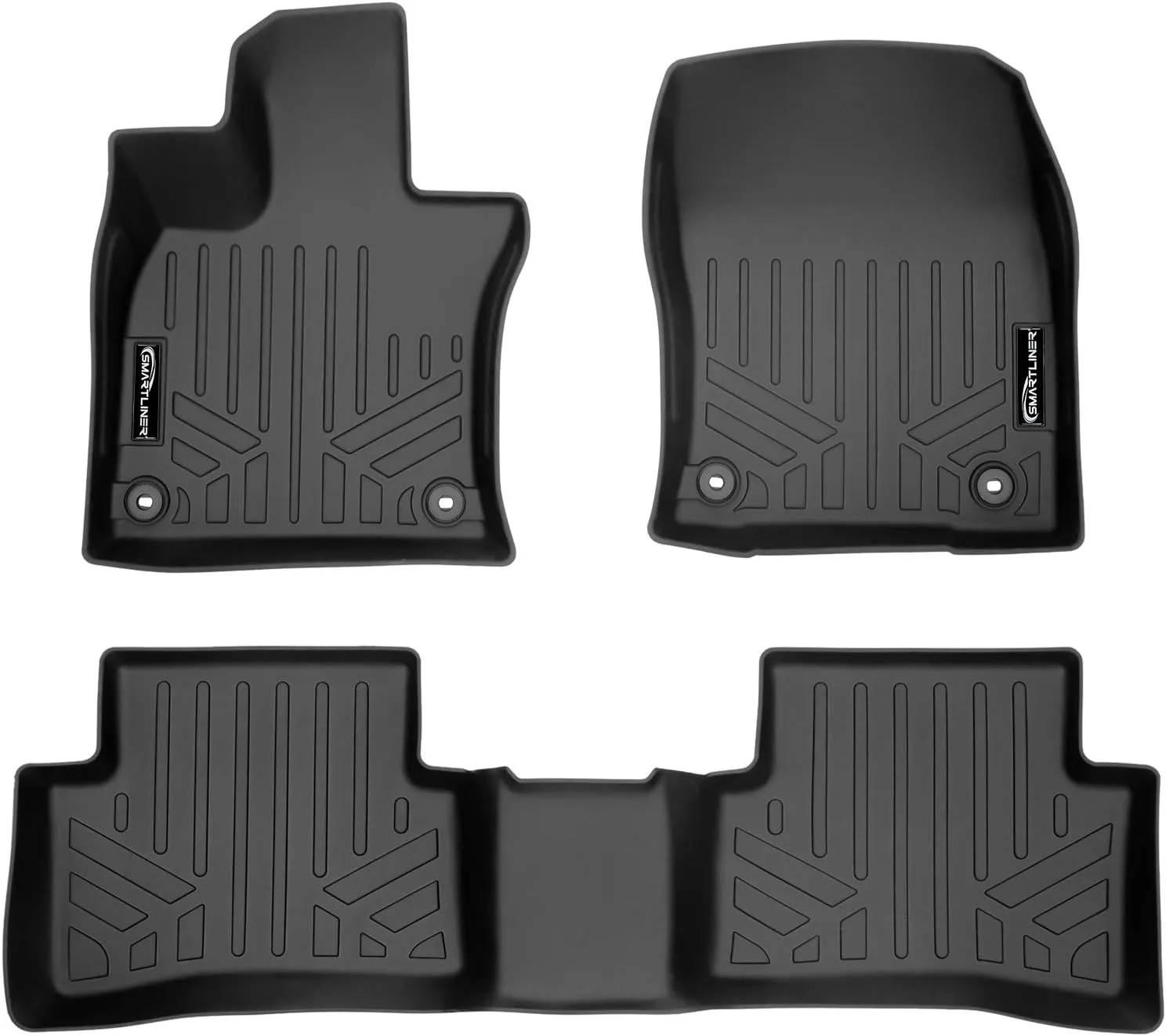 MAXLINER All Weather Custom Fit Floor Mats 2 Row Liner Set Black Compatible with 2019-2021 Lexus UX - All Models