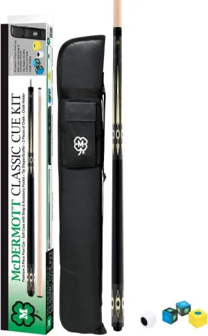 McDermott Michigan Grey Classic Pool Cue Kit Professional Billiard Equipment Supplies for Pro Players and Worldwide Tournament