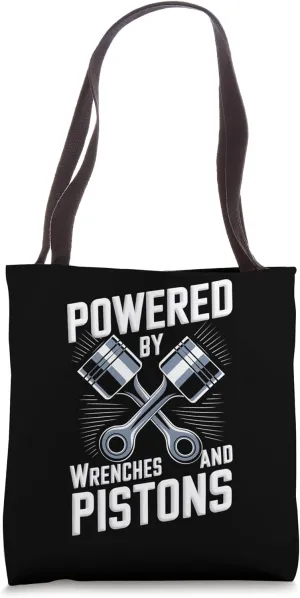 Mechanics Garage Life And Auto Car Guys Wrenches And Pistons Tote Bag