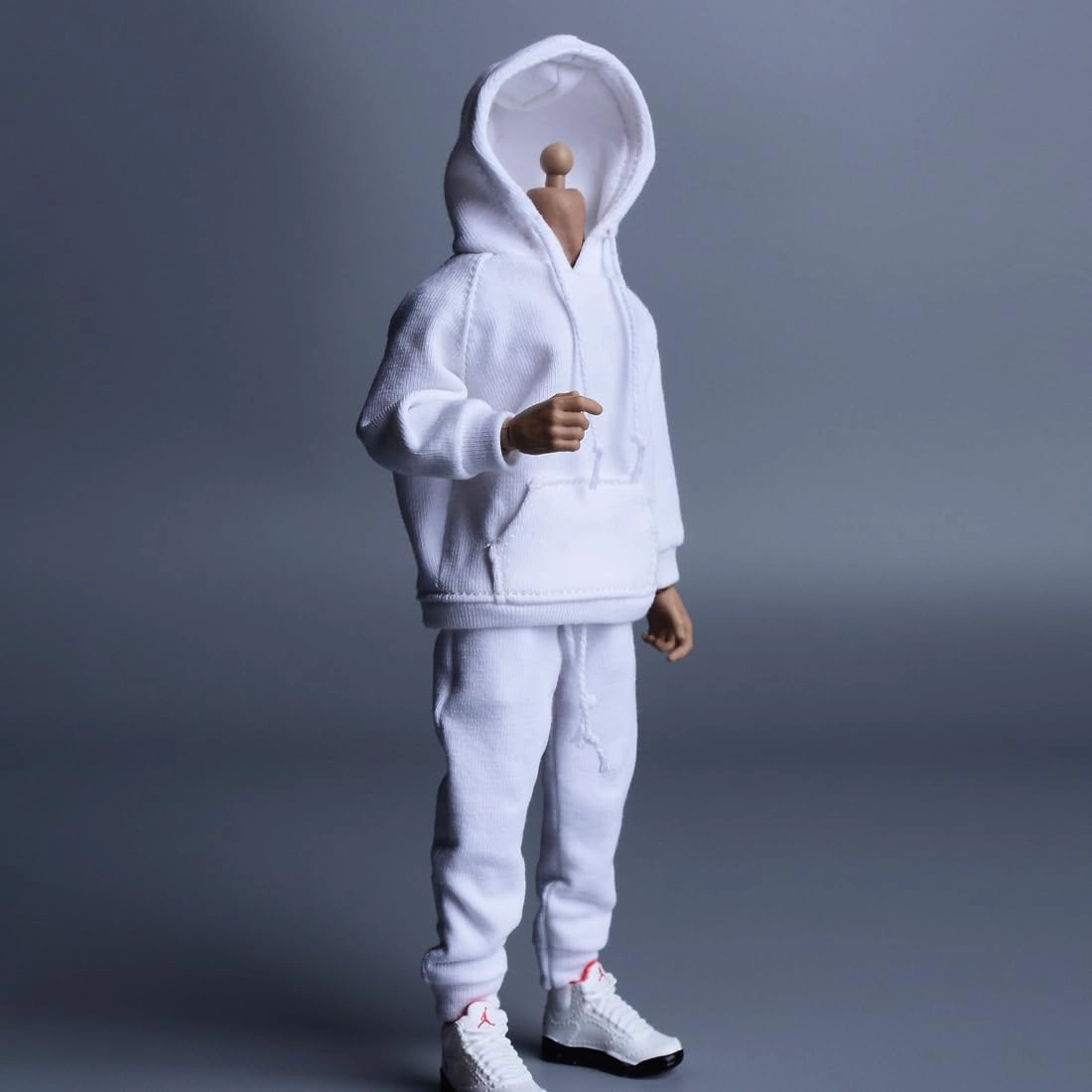 Meetoget 1/12 Scale Male Figure Doll Daily Sports Clothes for 6 inch Action Figure PM003US,White