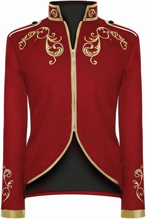 Men's Medieval Palace Prince Gold Embroidered Jacket Court Uniform Performance Costume