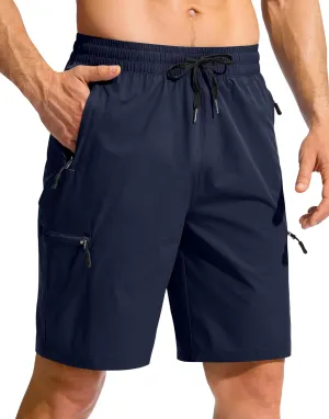 Men's Swim Trunks 9" Quick Dry Beach Shorts with 4 Zipper Pockets Board Shorts Bathing Suit Men - No Mesh Liner