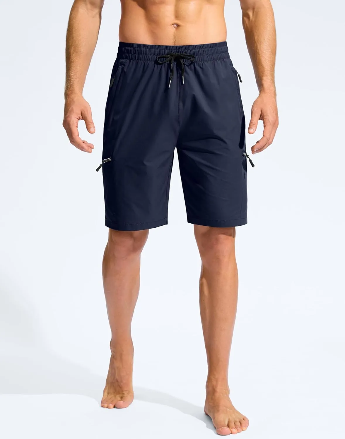 Men's Swim Trunks 9" Quick Dry Beach Shorts with 4 Zipper Pockets Board Shorts Bathing Suit Men - No Mesh Liner