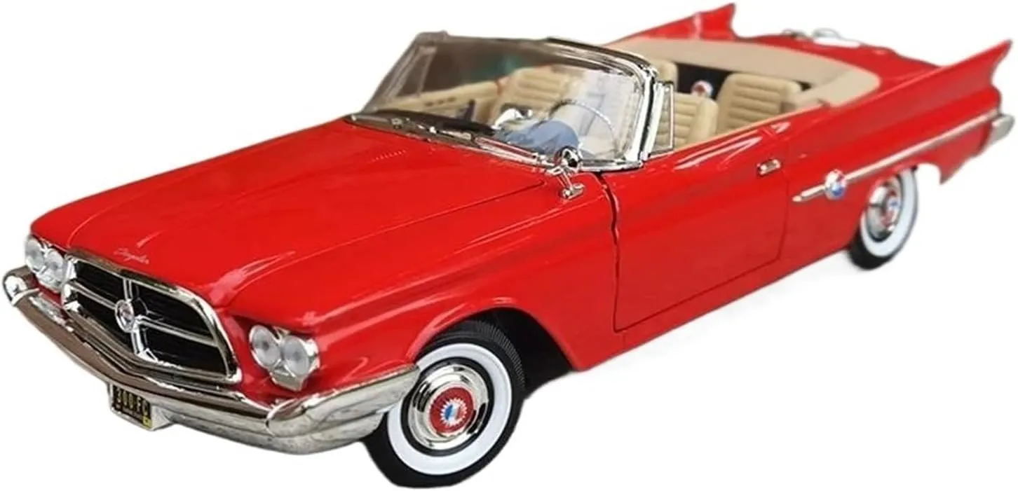 Metal Car Model 1:18 for Chrysler 300FC 1960 Classic Car Model Diecast Metal Vehicles Collection Souvenirs Die Cast Vehicles(Red)