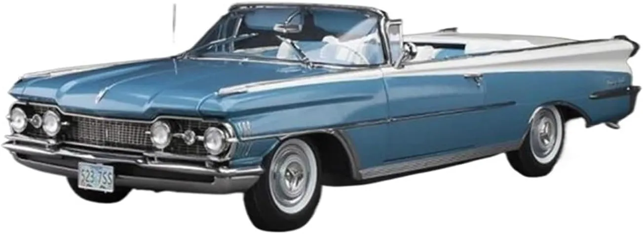 Metal Car Model 1:18 for Oldsmobile 1959 Hard Top Classic Replica Diecast Alloy Car Metal Toy Vehicle Collection Display Die Cast Vehicles(Blue)