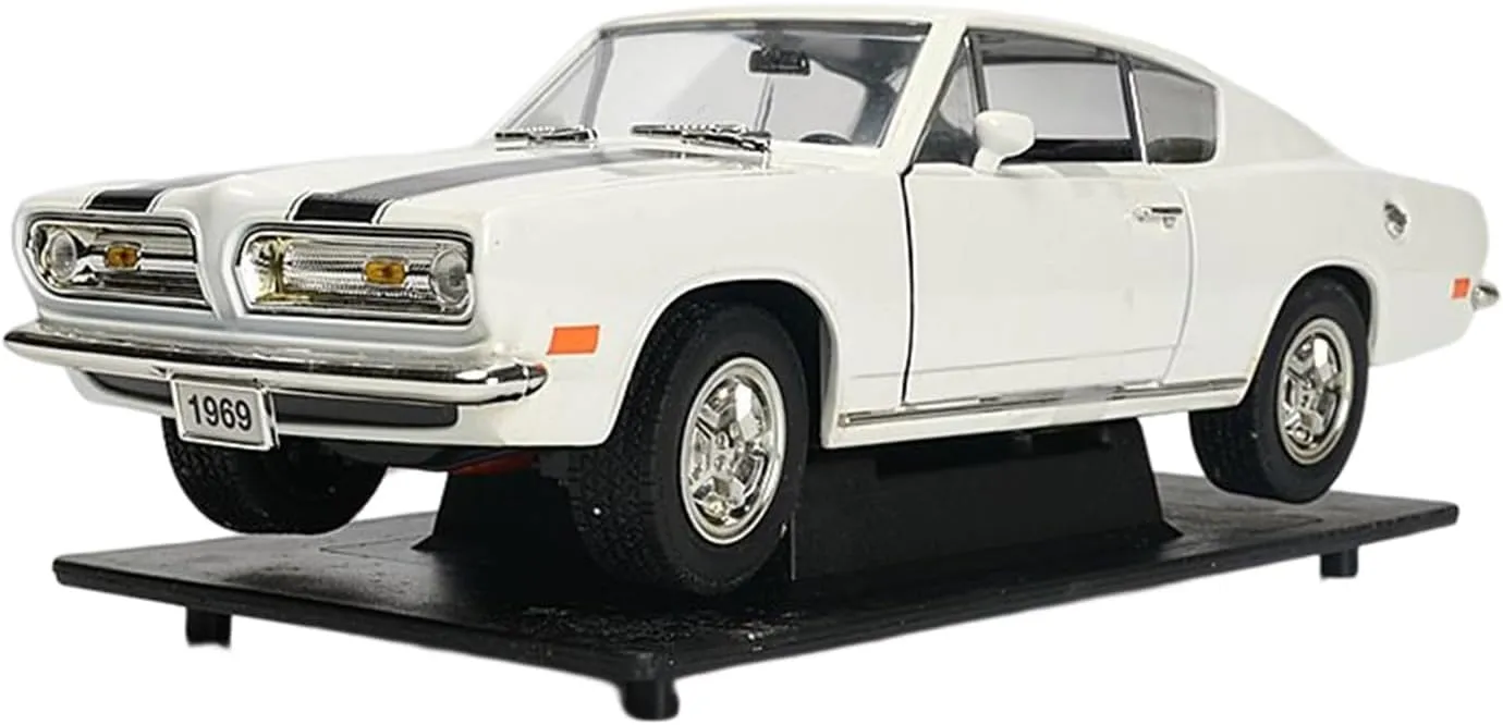 Metal Car Model 1:18 for Plymouth Barracuda Sports Muscle Car Models Classic Static Collection Die Cast Vehicles