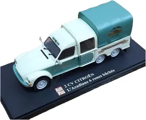 Metal Car Model 1:43 for Citroen 2CV L'ACADIANE 6 ROUESBACHEE 3-axle Pickup with Shed Classic Car Model Collection Die Cast Vehicles