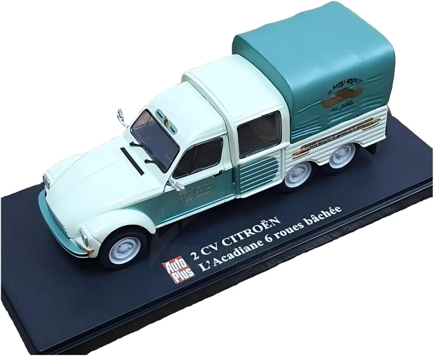 Metal Car Model 1:43 for Citroen 2CV L'ACADIANE 6 ROUESBACHEE 3-axle Pickup with Shed Classic Car Model Collection Die Cast Vehicles