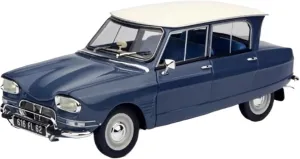 Metal Vehicles Toys 1/18 for Citroen Ami 6 1964/1965 Die Cast Adult Collection Vehicles for Car Lovers Collectible Home Or Office Décor(Blue)