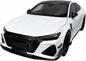 Metal Car Model 1:18 for Audi RS7 ABT Modified Alloy Fully Open Car Model Classic Vehicle Collectible Die Cast Vehicles(White)