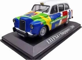 Metal Car Model 1:43 for LTI FX4 Singapore 2000 Alloy Retro Taxi Car Model Metal Vehicle Home Decoration Ornaments Die Cast Vehicles