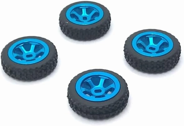 Metal Upgrade Racing Wheel Soft Tire Skin For WLtoys 1/28 284131 K979 K989 K969 K999 P929 P939 MINI-D MINI-Q MINI-Z RC Car Parts(Yellow)