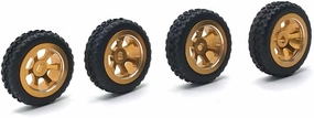 Metal Upgrade Racing Wheel Soft Tire Skin For WLtoys 1/28 284131 K979 K989 K969 K999 P929 P939 MINI-D MINI-Q MINI-Z RC Car Parts(Yellow)