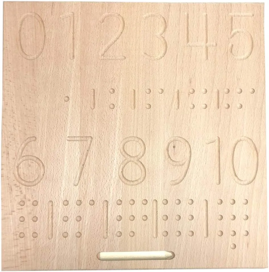 Mfumyy Montessori Alphabet Number Tracing Boards Double Sided Wooden Learn to Write ABC 123 Board Writing Practice Board for Kids Preschool Educational Toy,Homeschool Supplies (Counting Shape)