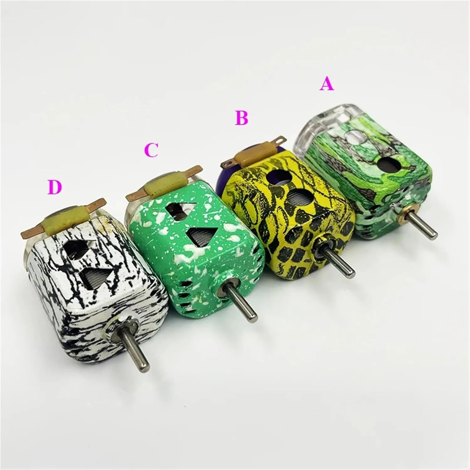 Mini 130 Slot Cars Motor DC 3V 3.7V Ultra-high Speed Strong Magnetism Engine Cooling Hole 2mm Shaft DIY RC 4WD Slot Racing Car(Model G)