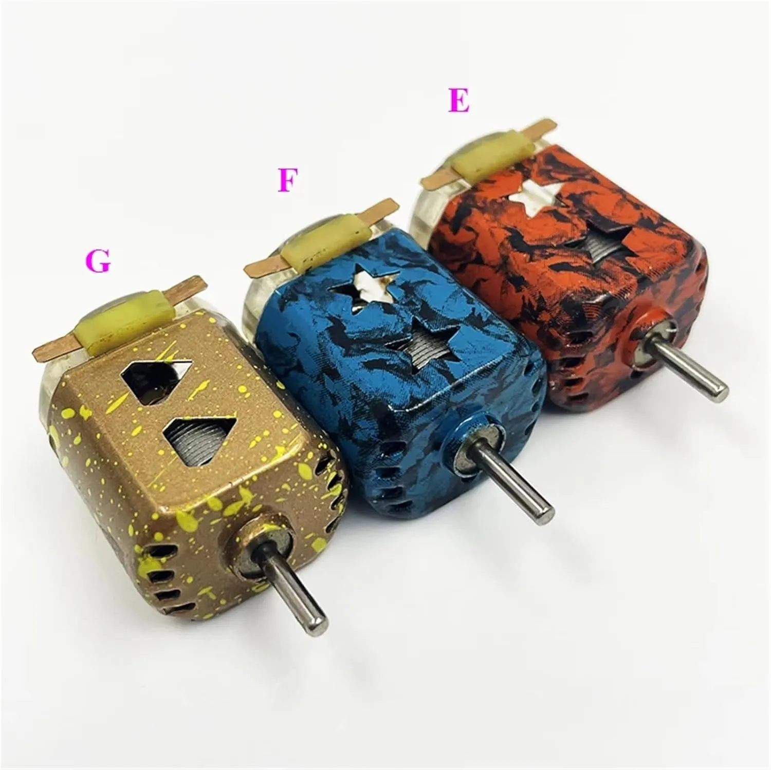 Mini 130 Slot Cars Motor DC 3V 3.7V Ultra-high Speed Strong Magnetism Engine Cooling Hole 2mm Shaft DIY RC 4WD Slot Racing Car(Model G)