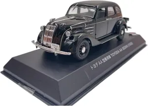 Mini Cars Replica 1:43 for Toyota Aa Sedan 1936 Classic Car Collector's Edition Alloy Car Model Vintage Home Decoration Race Car Birthday Party Decorations(Black)