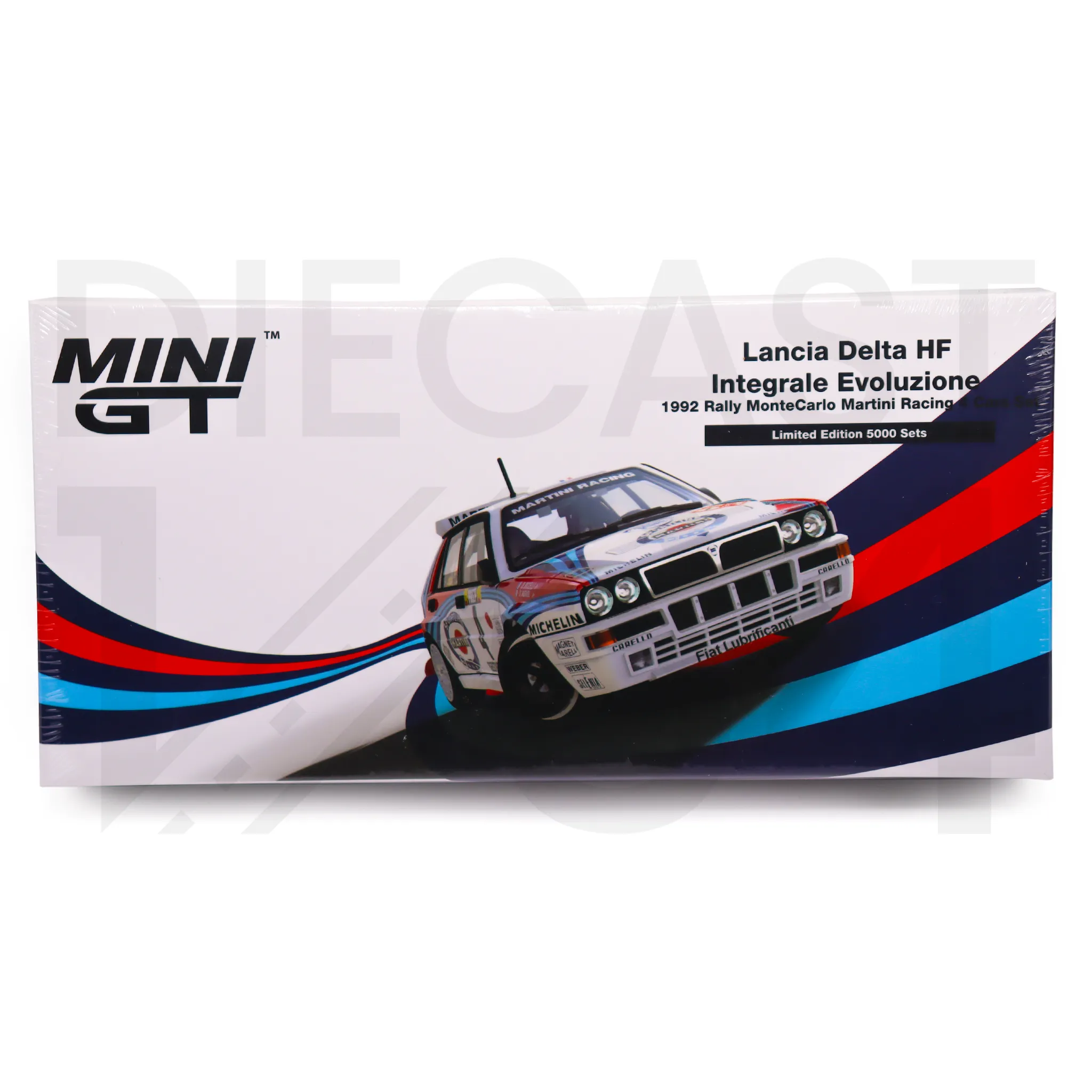 Mini GT Lancia Delta HF Integrale Evoluzione 1992 Rally MonteCarlo - Martini Racing 4 Car Set