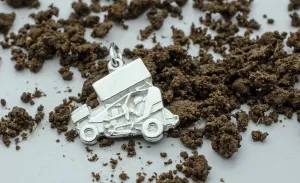 Mini / Micro Sprint Race Car in Sterling Silver, Bracelet CHARM