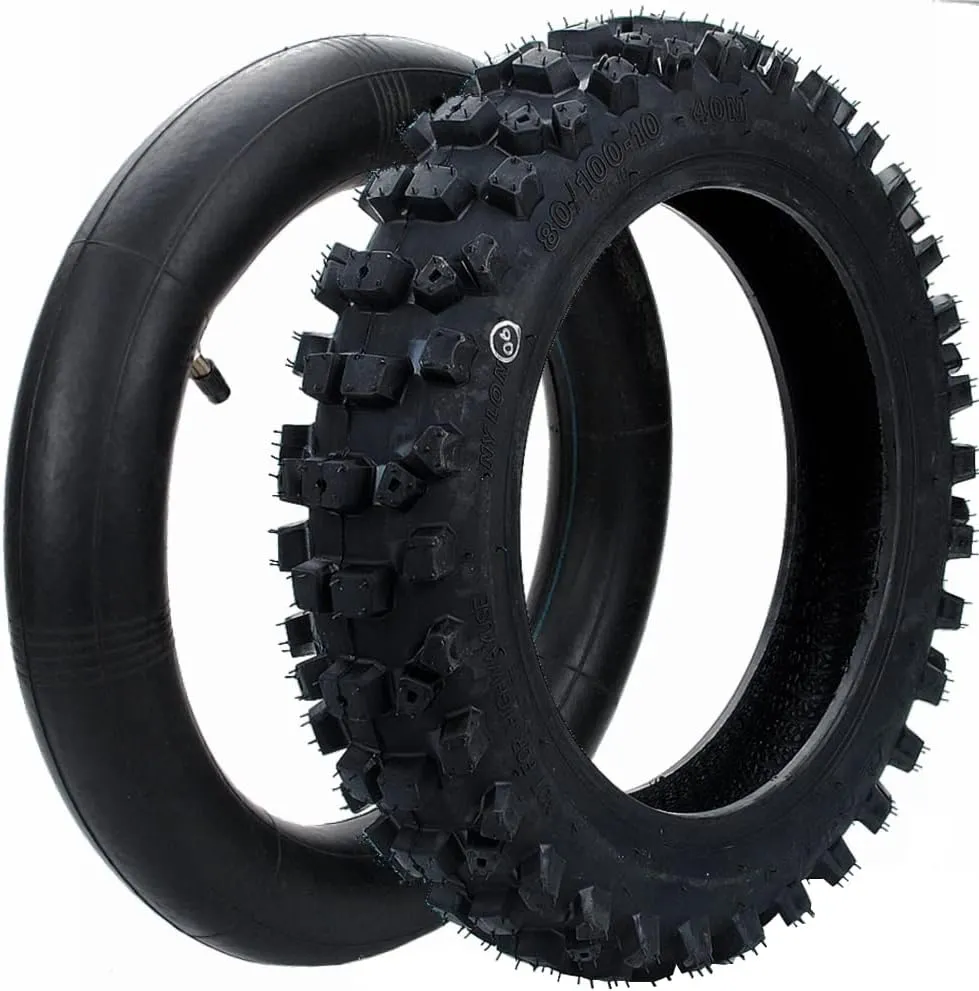 Mini Motorcycle tires 80/100-10 (3.00-10) Inch Long Teeth 50-125CC Small Dirt Pit Bike Rubber Inner Tube   Tire BBR SSR CRF