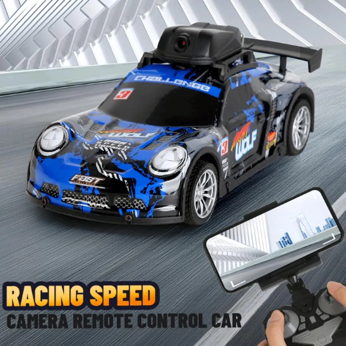 Mini RC Drift Car, 2.4G 4CH Remote Control Car with LED Lights and HD Camera, Electric RTR Racing Cars for Adult