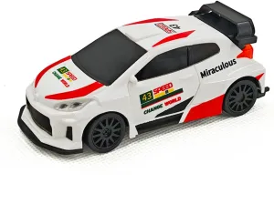 Mini RC Drift Racing Car with Gyro & LED Lights, 4WD 1/43 Scale 2.4G Full-Proportional Electric Racing Car 15KM/H High Speed Vehicle for Adult Outdoor/Indoor - RTR Version