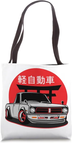 Mini Truck Kei JDM Japanese Drift Car Japan Vintage Graphic Tote Bag