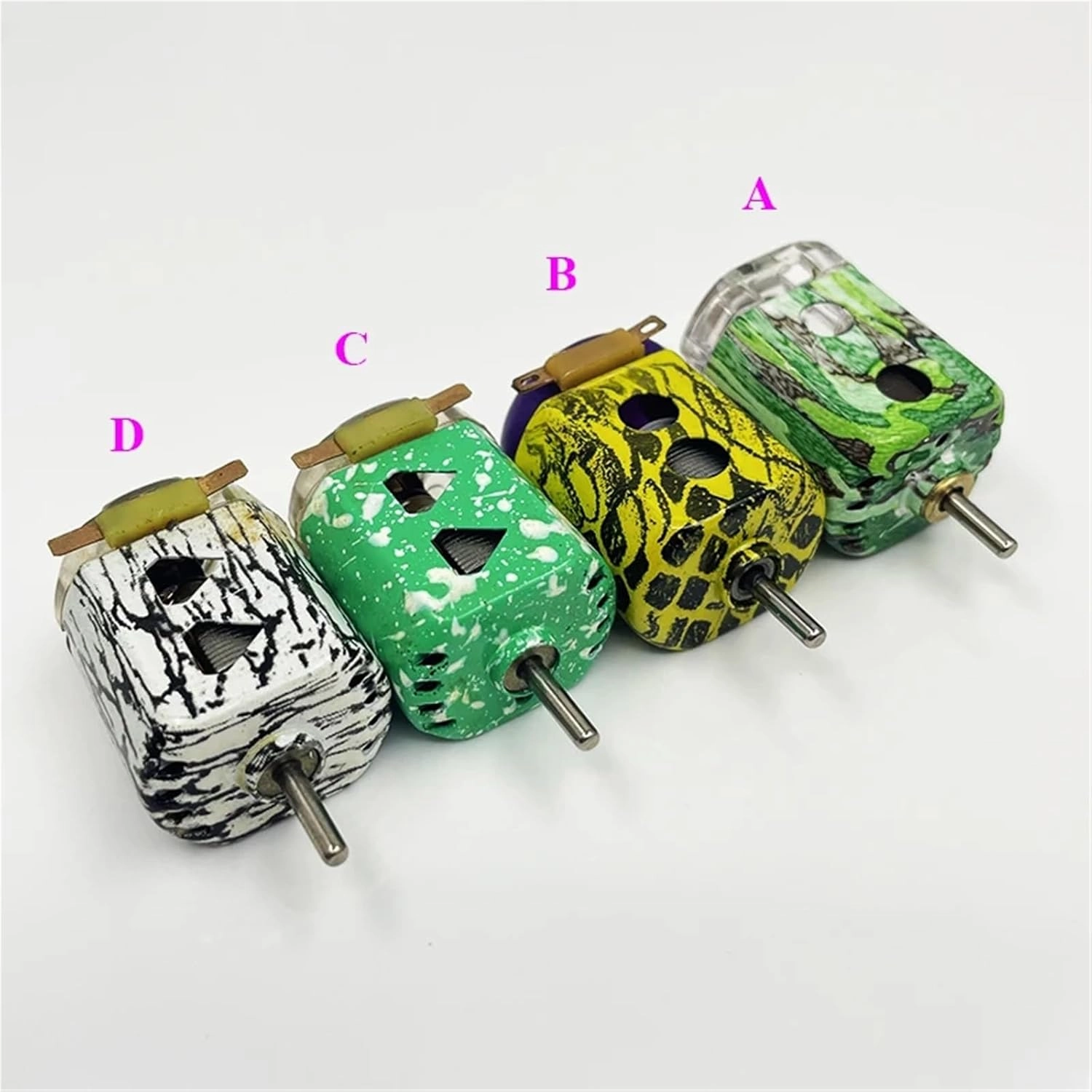 Mini 130 Slot Cars Motor DC 3V 3.7V Ultra-high Speed Strong Magnetism Engine Cooling Hole 2mm Shaft DIY RC 4WD Slot Racing Car(Model B)