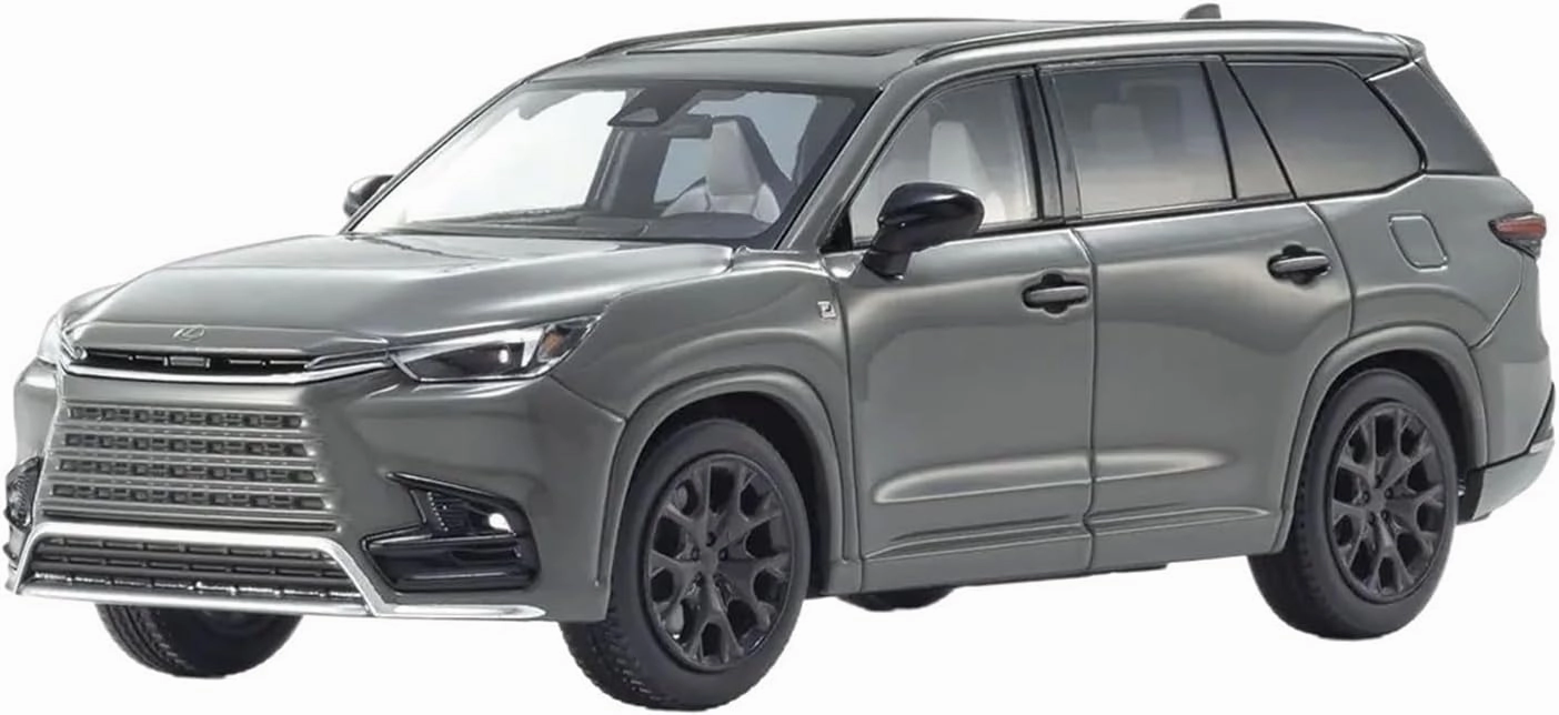 Mini Cars Replica 1/43 for Lexus TX 500h F Sport White Desktop Decoration Alloy Car Model Display Case Placement Race Car Birthday Party Decorations(Gray)