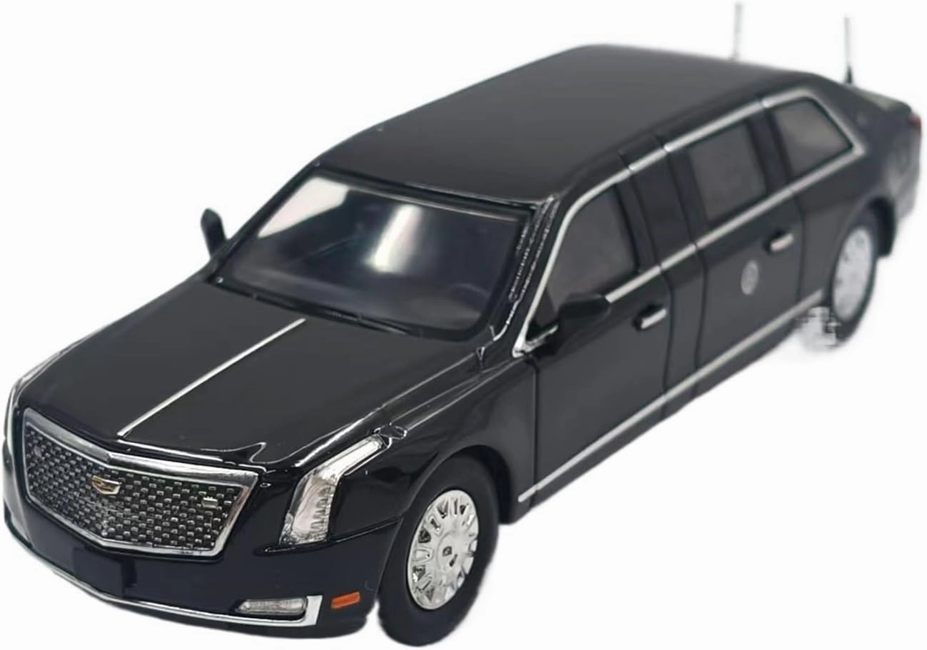 Mini Cars Replica 1:64 for Cadillac Beast Presidential Driver 2nd Generation 3rd Generation Vehicles Classic Black Display Race Car Birthday Party Decorations(Black B)