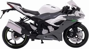 Mini Simulation Motorcycle Toys 1/12 for Kawasaki Ninja ZX-6R Alloy Racing Motorcycle Model Toy Boy Gift Collection Miniature Adult for Boys(White)
