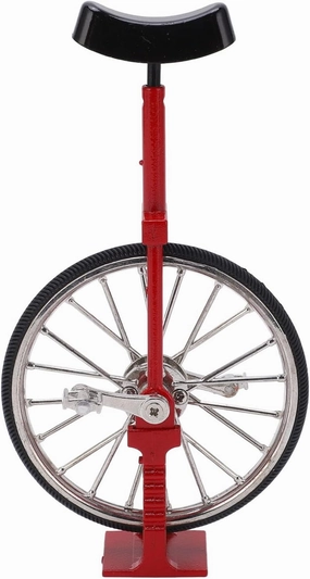 Mini Single Wheel Unicycle Model Exquisite Alloy Ornament Toy Desktop Decoration for Home Car