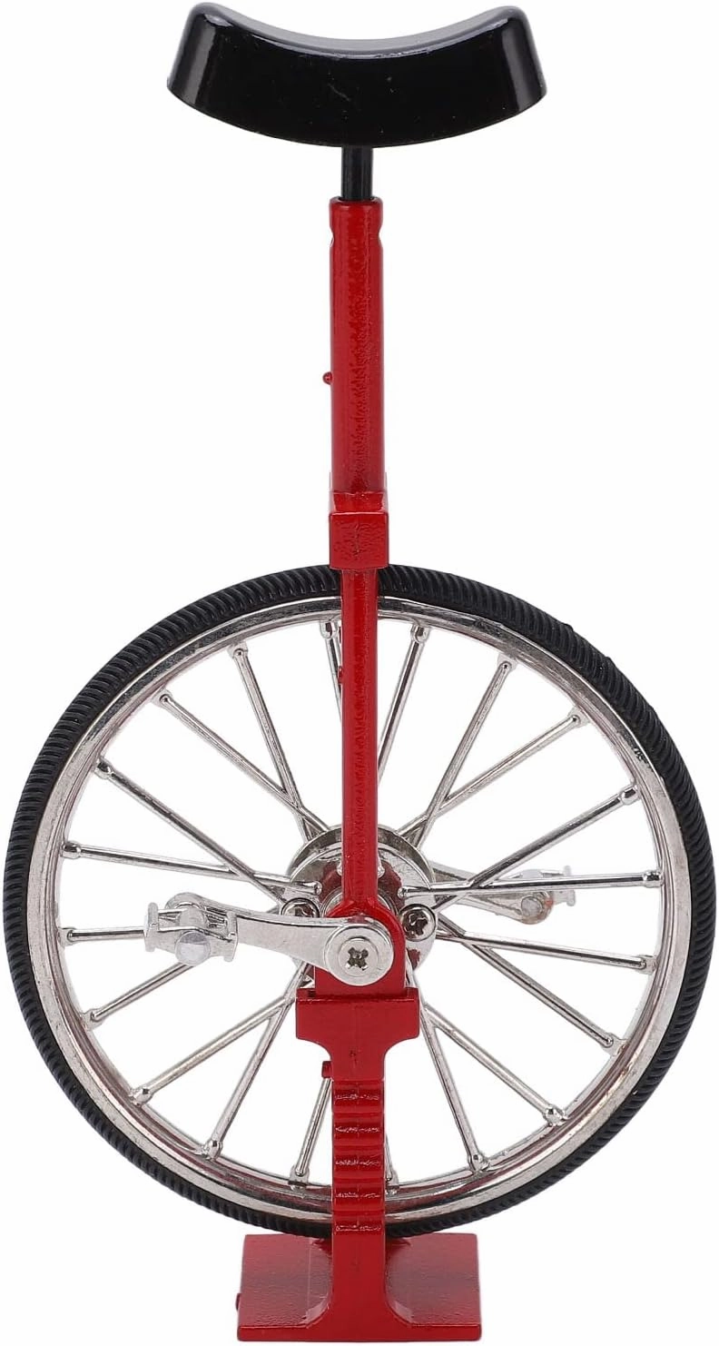 Mini Single Wheel Unicycle Model Exquisite Alloy Ornament Toy Desktop Decoration for Home Car