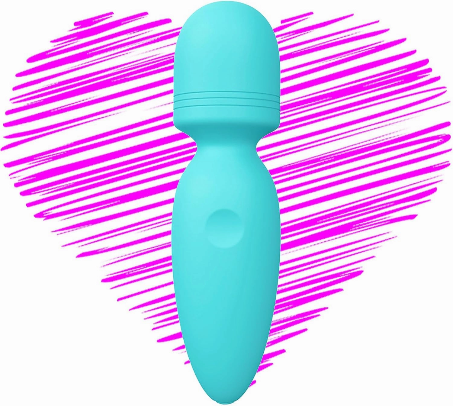 Mini Wand Massager,Small Cordless Handheld Massager with 10 Quiet Vibration Modes, Personal Handheld Rechargeable Massager for Neck Shoulder Back Body
