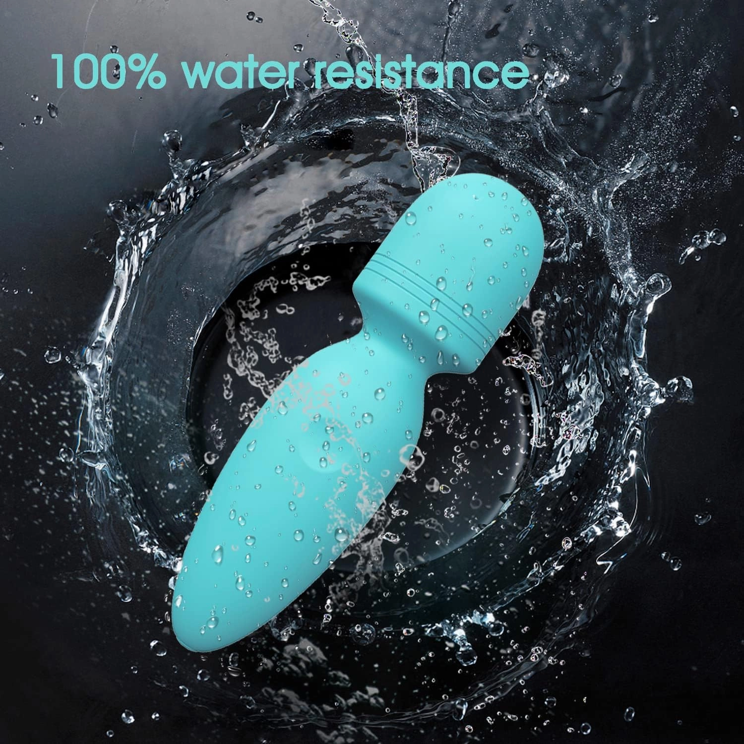 Mini Wand Massager,Small Cordless Handheld Massager with 10 Quiet Vibration Modes, Personal Handheld Rechargeable Massager for Neck Shoulder Back Body
