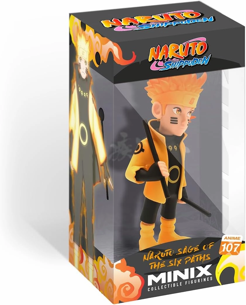 MINIX Naruto Naruto Iconic Pose Figure (with Fire) - Collectibles for Display - Gift Idea - Toys for Children and Adults - TV Fans BANDAI MN13739