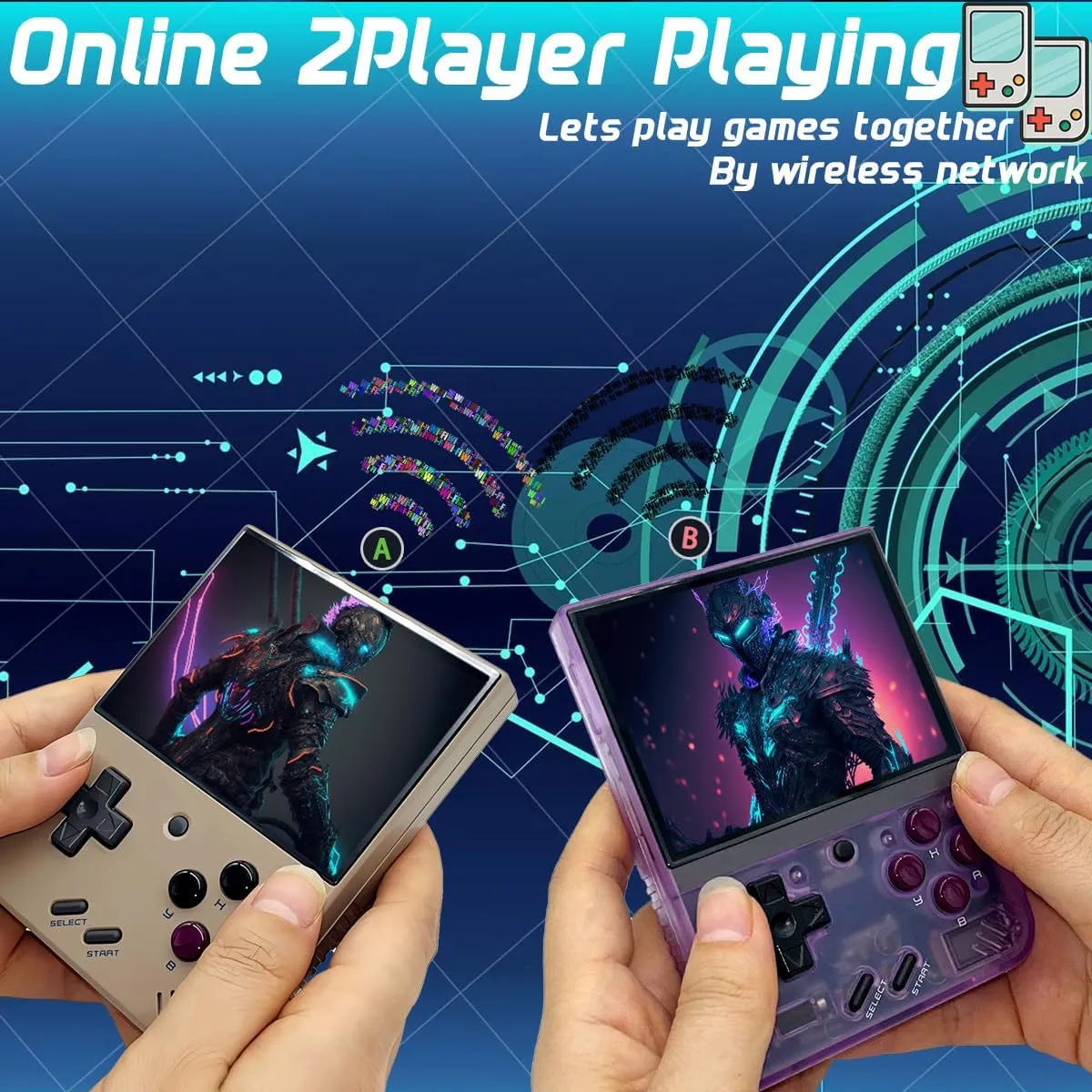 Miyoo Mini Plus OnionOS Handheld Game Console 3.5-inch 640*480 Screen 3000mAh Miyoo-Mini  with Portable Case Retro Gray