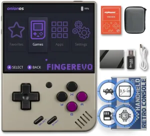 Miyoo Mini Plus OnionOS Handheld Game Console 3.5-inch 640*480 Screen 3000mAh Miyoo-Mini  with Portable Case Retro Gray