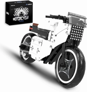 MJDDJA 1:8 Futuristic Motorcycle Building Set for Adults,Kickstand for Display,Collectible Bike Display Model Kits,Gift for Motorcycle Enthusiasts on Birthday(517PCS)