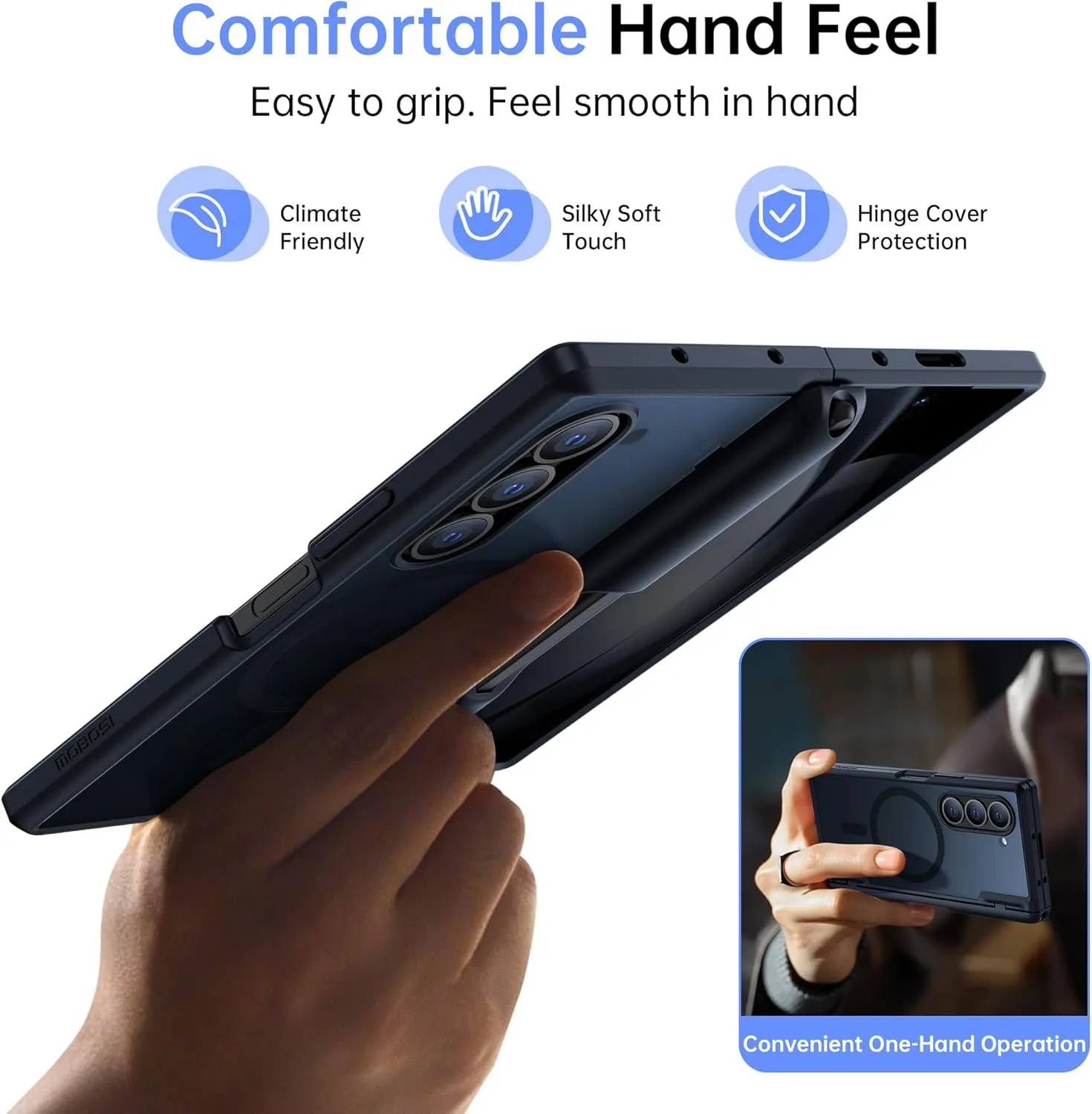 MOBOSI Privacy for Z Fold 6 Case with Anti-Peep Front Screen Protector, Compatible with Magsafe, Built-in Magnetic Hinge Protector&S Pen Holder Full Body Phone Case for Samsung Galaxy Z Fold6, Black
