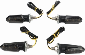 Motorcycle LED Turn Signal Lights Mini Front Rear Indicator Waterproof Universal Beach Scooter 12V