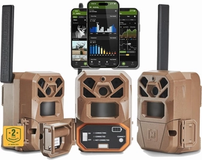 Moultrie Edge 2 Cellular Trail Camera - Auto Connect Nationwide 4G LTE - On Demand 36MP Photo - 1080P Video with HD Audio - 100 Ft Detection Range - Low Glow Flash