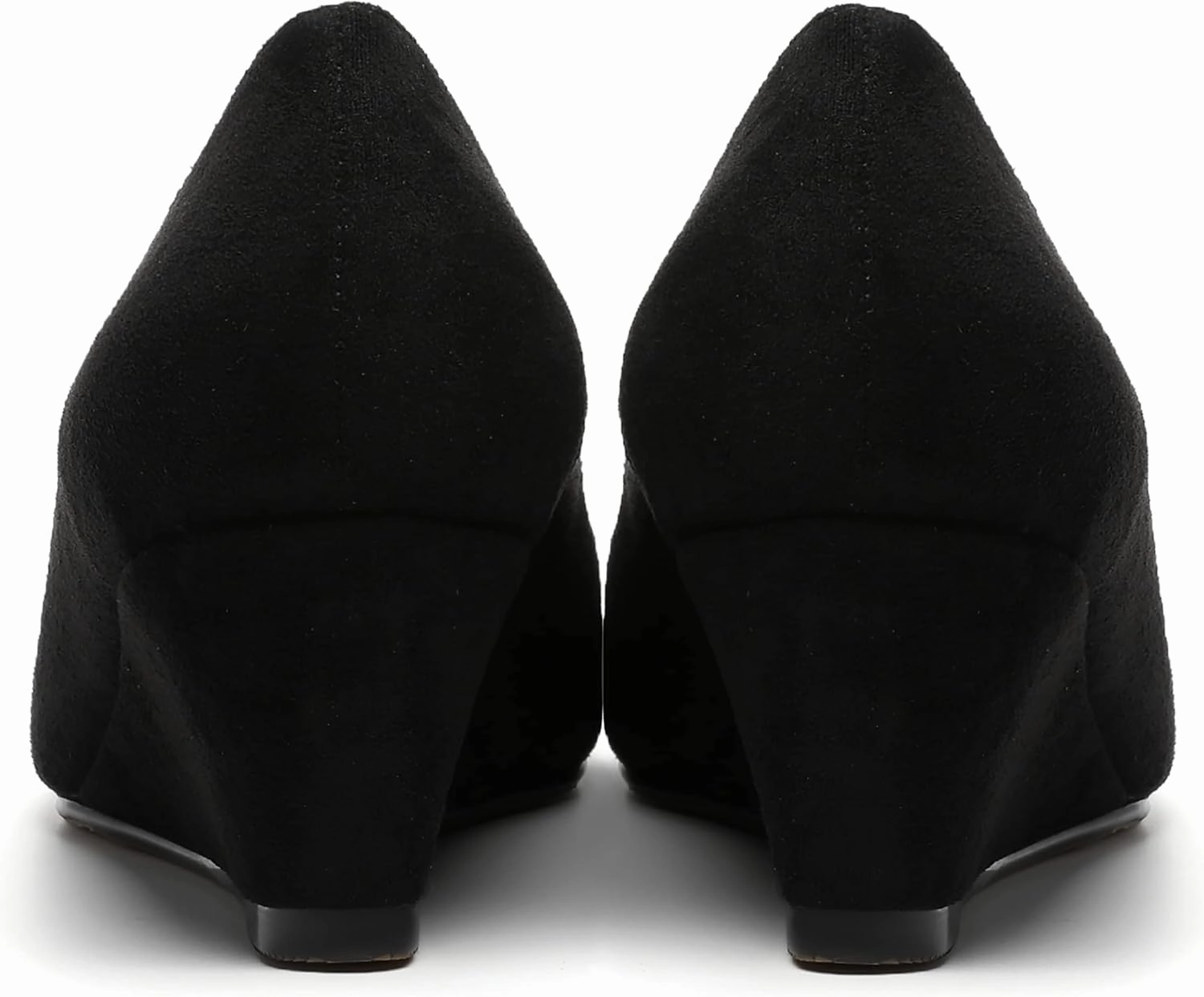 MOVINSTEPS Womens Pointed Toe Dress Slip On Work Wedge Low Heel Pumps Shoes 2 Inch