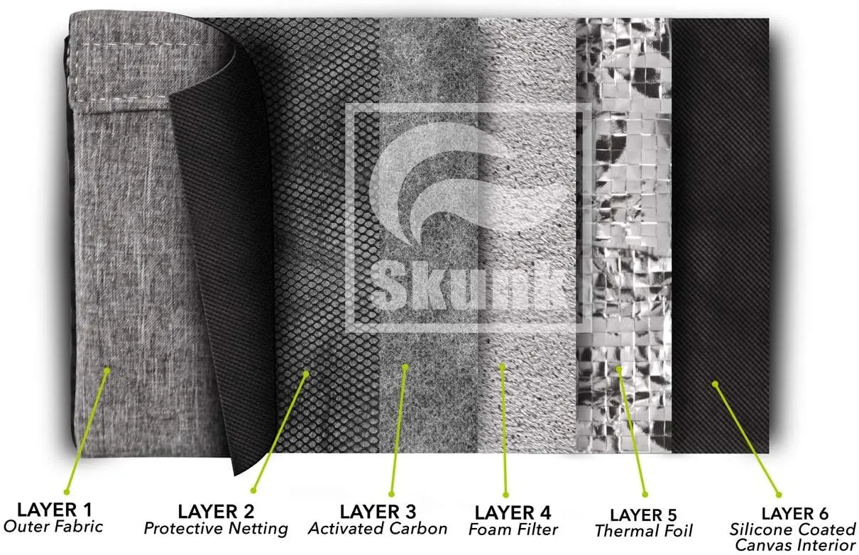 Mr Slick Smell Proof Bag 11"x6" with SK9 Premium odorless Technology US PATENT NUMBER D824,672