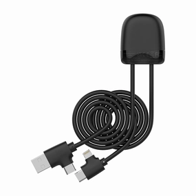Multi Cable USB 3 in 1Connector Charging Cable USB-C, USB, Lightning - 1 Meter with Data Transfer for Universal Smartphones iPhone, Samsung, Huawei, Wiko, Xiaomi Ice-C Black