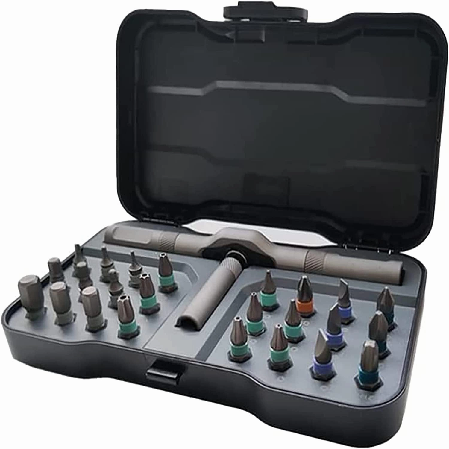 Multi-purpose 24 in 1 Ratchet Wrench Screwdriver S2 Magnetic Bits