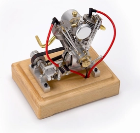 MUSA V2 Engine, Hoglet V-Twin Engine Mini 4-Stroke Engine Model, Realistic Motorcycle Kickstart, Physics Science Experiment Set - RTR